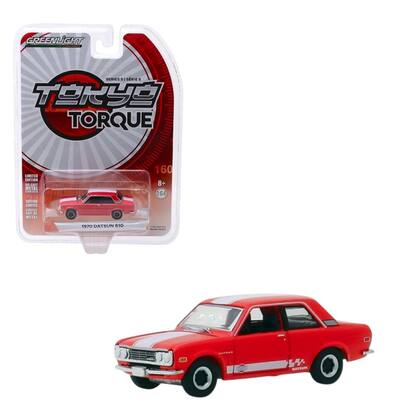 Imagem de Miniatura greenlight -  1970 datsun 510 - 47030-b - vermelho - 1/64