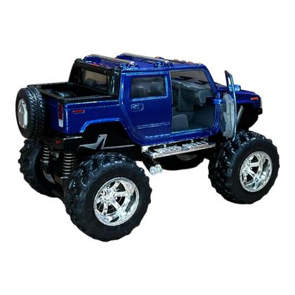 Miniatura Hummer H2 Picape Bigfoot Azul Metal 1:40 - Kinsmart