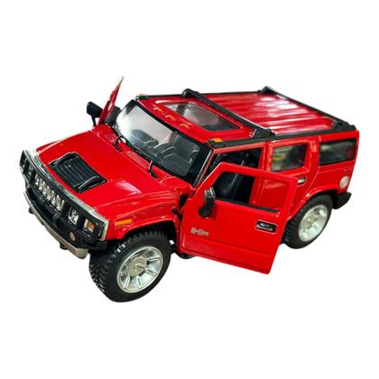 Imagem de Miniatura Hummer H2 Suv 2008 Vermelho Metal 1:32