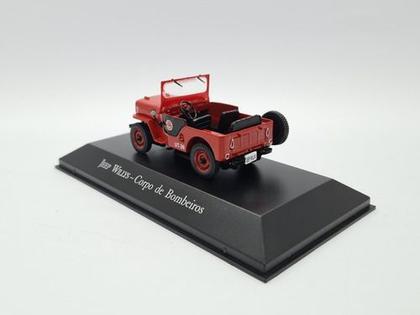 Imagem de Miniatura Jeep Willys Corpo De Bombeiros Metal 1:43