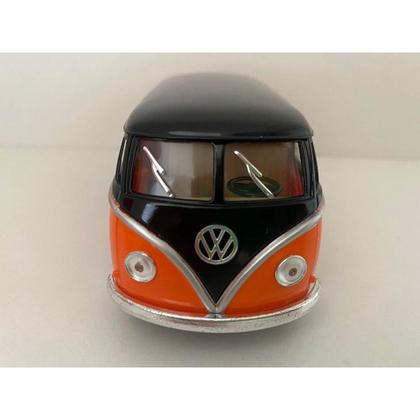 Imagem de Miniatura Kombi 1962 Kinsmart 1/32 Metal e Fricção Preto/Laranja