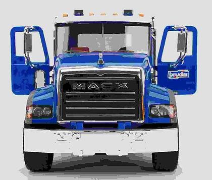 Imagem de Miniatura Mack Caçamba basculante azul Bruder 1/16