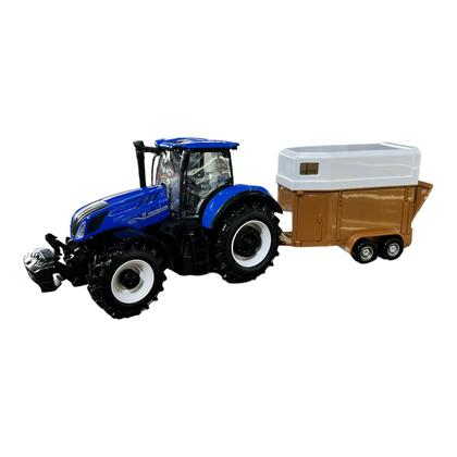 Imagem de Miniatura Máquina Trator New Holland T7.315 + Reboque 1:32