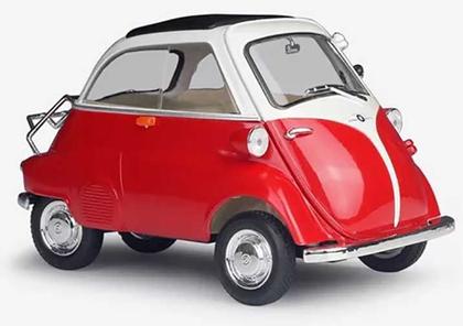 Miniatura Micro Carro Bmw Isetta 1955 Vermelha 1/18 Welly