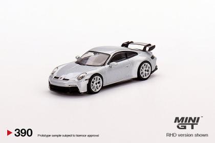 Miniatura Mini GT Porsche 911 992 GT3 Silver Metallic 1/64