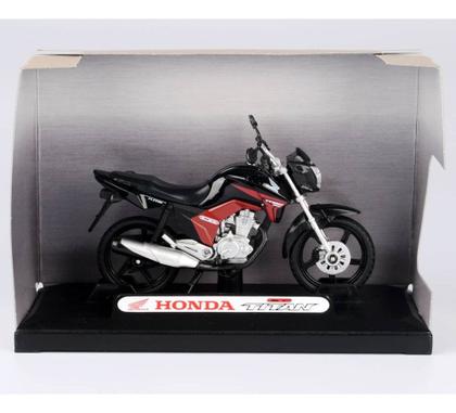 Imagem de Miniatura Moto Honda Cg Titan 160 2014 Preta Escala 1:18 Realista