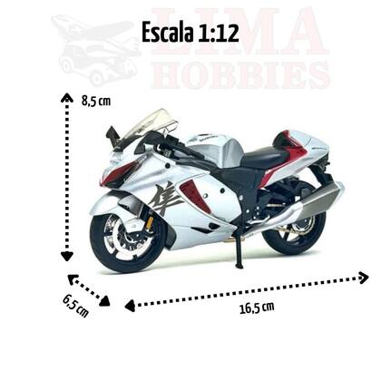 Imagem de Miniatura Moto Suzuki Hayabusa 2022 1/12 Prata Maisto 31101