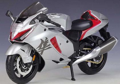 Miniatura Moto Suzuki Hayabusa 2022 Prata Maisto 1/12 - Carrinhos