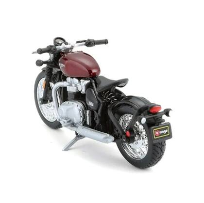 Imagem de Miniatura Moto Triumph Bonneville Bobber Vinho Burago 1/18