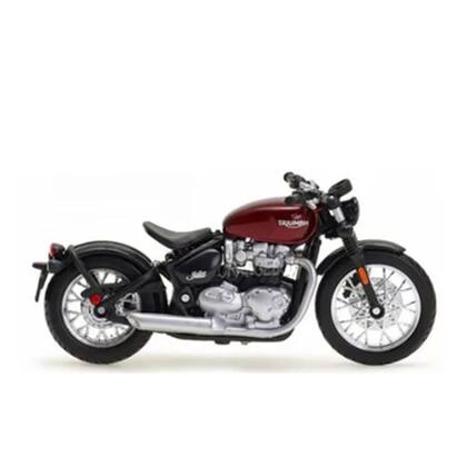 Imagem de Miniatura Moto Triumph Bonneville Bobber Vinho Burago 1/18