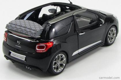 Miniatura Norev Citroen DS3 Cabrio 2013 1/18 Perla Negra