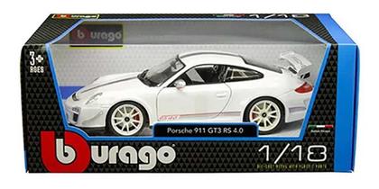 Miniatura Porsche 911 Gt 3 Rs 4.0 Branca Burago 1/18 - Miniaturas
