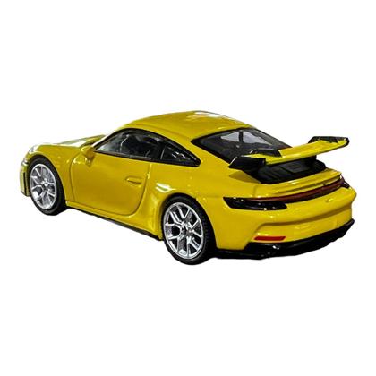 Miniatura Porsche 911 GT3 Amarelo MiniGT 565 1:64 - Carrinhos e
