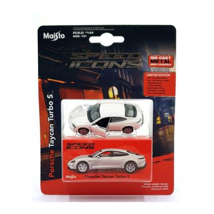Imagem de Miniatura Porsche Taycan Turbo S - Speed Icons - Maisto - 1:64