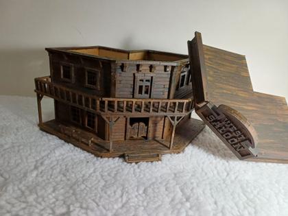 Imagem de Miniatura Saloon Velho Oeste, Quebra Cabeça 3d Em Mdf