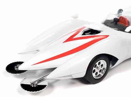 Miniatura Speed Racer Mach 5 com Bonecos Auto World 1/18 - Bonecos