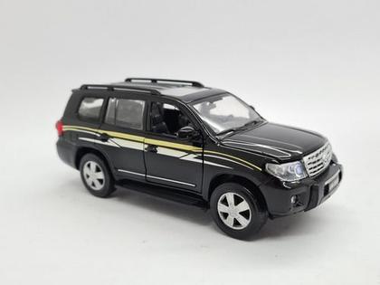 Imagem de Miniatura Toyota Land Cruiser Preto Acende Luz/som 1:34