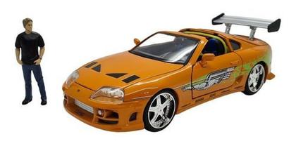 Imagem de Miniatura Toyota Supra Boneco Brian Velozes E Furiosos 1:24