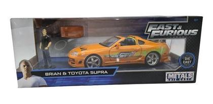 Imagem de Miniatura Toyota Supra Boneco Brian Velozes E Furiosos 1:24