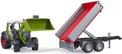 Imagem de Miniatura trator  Fendt Vario 211 com reboque Bruder 1/16