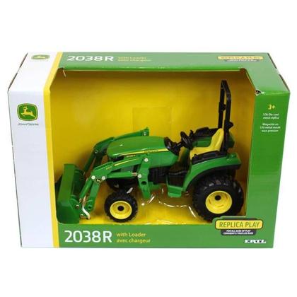 Imagem de MINIATURA TRATOR JOHN DEERE 2038R Com Carregadeira ERTL 1/16