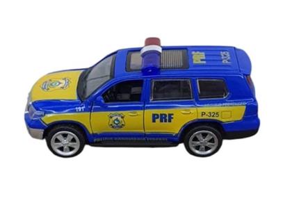 Imagem de Miniatura Viatura Carro Policia Rodoviaria Federal Metal e Fricção Escala 1/36 Azul