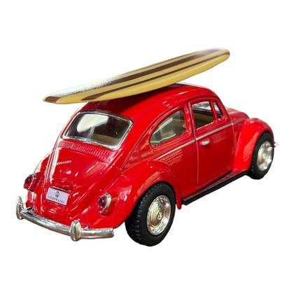 Imagem de Miniatura Volkswagen Fusca Surf Vermelho Metal Kinsmart 1:32