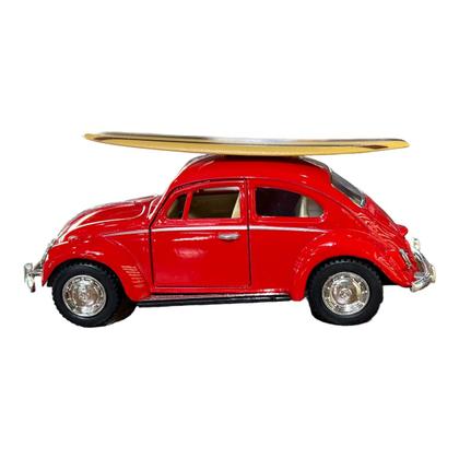 Imagem de Miniatura Volkswagen Fusca Surf Vermelho Metal Kinsmart 1:32