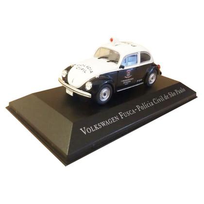 Miniatura Volkswagen Fusca Viatura Polícia Civil Baratinha - IXO