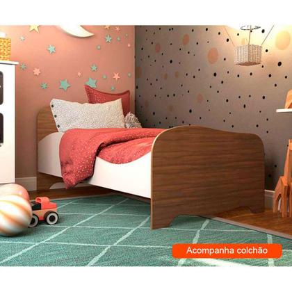 Minicama Uli com Colchão Juvenil D20 (12x148x68) Branca e Carvalho - Mobly Imagem de Minicama Uli com Colchão Juvenil D20 (12x148x68) Branca e Carvalho