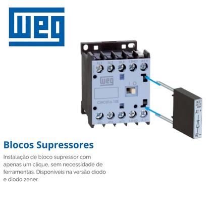 Imagem de Minicontator Weg 220V 9A Tripolar 1NA CWC09-10-30V26
