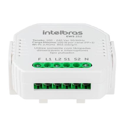 Imagem de Minicontrolador Dimmer Wi-fi para 2 Interruptores EWS 252 Intelbras