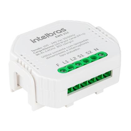 Imagem de Minicontrolador Dimmer Wi-fi para 2 Interruptores EWS 252 Intelbras