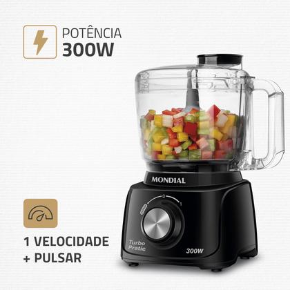 Imagem de Miniprocessador de Alimentos Turbo Pratic Mondial MP-16 300w 110v