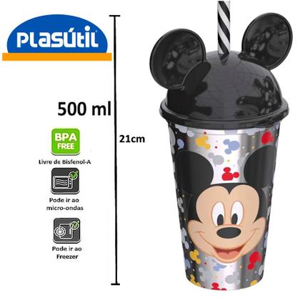 Imagem de Minnie Mickey Kit 10 Copos Orelhas Festa Aniversario Plasutil