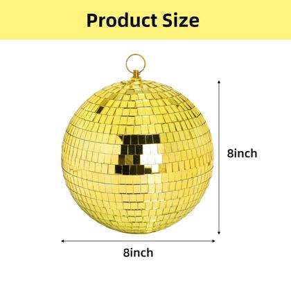 Imagem de Mirror Disco Ball DJBoomy 20 cm dourado pendurado com anel