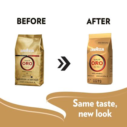 Imagem de Mistura de grãos inteiros Coffee Lavazza Qualitã Oro 1 kg 100% arábica