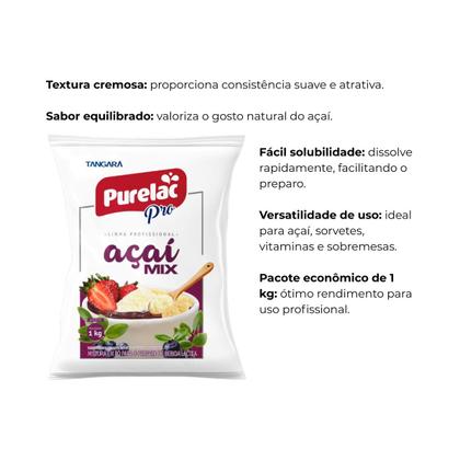 Imagem de Mistura láctea em pó para açai mix purelac c/ 1 kg
