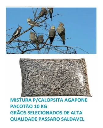 Imagem de Mistura Ração Para Calopsita Periquito 3 Kg Pássaro Sementes