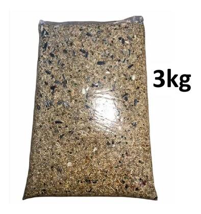 Imagem de Mistura Ração Para Calopsita Periquito 3 Kg Pássaro Sementes