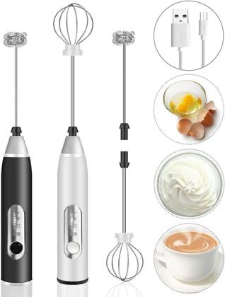 Imagem de Misturador Bebidas Ovos Portátil Elétrico Bateria Mini Mixer