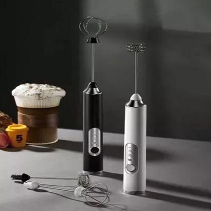Imagem de Misturador Bebidas Ovos Portátil Elétrico Bateria Mini Mixer