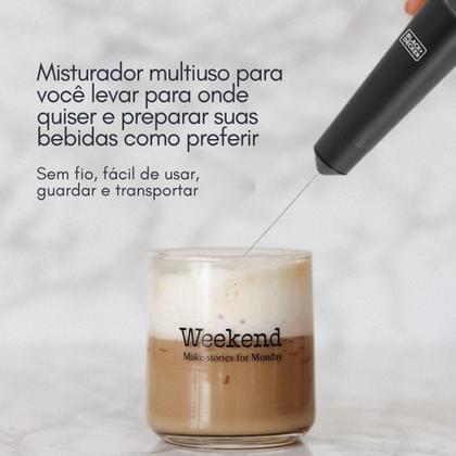 Imagem de Misturador Mixer Portátil Multiuso a Pilhas Black+Decker  Espumador de Leite e Vitaminas