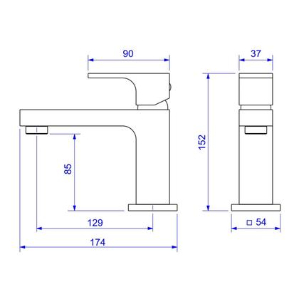 Imagem de Misturador Monocomando Deca Unic 2875.BL90.MT de Mesa Bica Baixa para Lavatório Black Matte