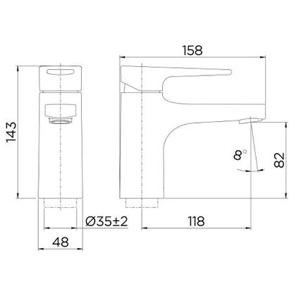 Imagem de Misturador Monocomando Lavatório De Mesa Lift Onix Docol