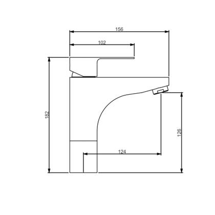 Imagem de Misturador Monocomando Lavatório Mesa - Bica Média - Led