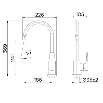 Imagem de Misturador Monocomando Mesa Para Cozinha Lift 00796206 Docol