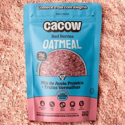 Imagem de Mix de Aveia Proteica Oatmeal Cacow Red Berries 450g -