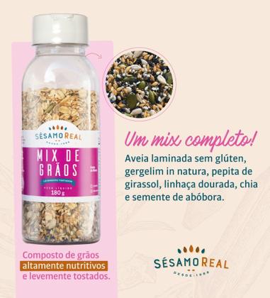 Imagem de Mix Grãos Aveia Gergelim Girassol Linhaça Chia Abobora 180g