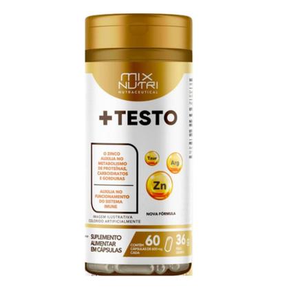 Imagem de Mix Nutri + Testo Zinco/Arginina e Taurina c/60 cps kit c/3